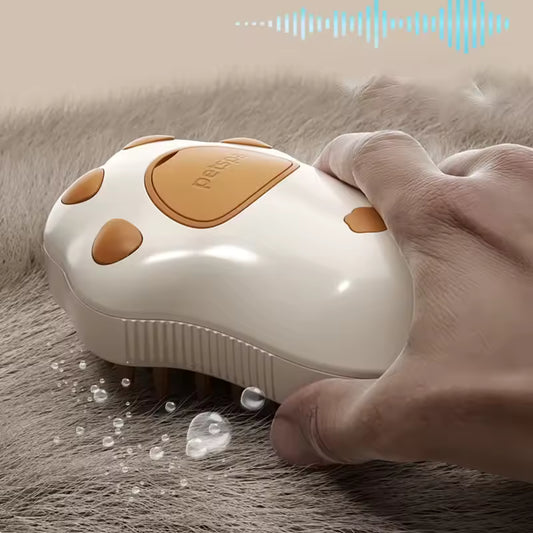 HoppiPet™ SteamSpa Pro 3-in-1 Electric Mist & Massage Brush