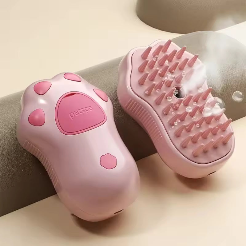 HoppiPet™ SteamSpa Pro 3-in-1 Electric Mist & Massage Brush