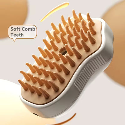 HoppiPet™ SteamSpa Pro 3-in-1 Electric Mist & Massage Brush