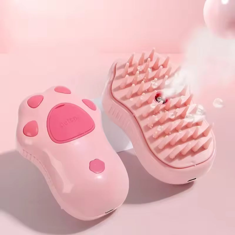 HoppiPet™ SteamSpa Pro 3-in-1 Electric Mist & Massage Brush