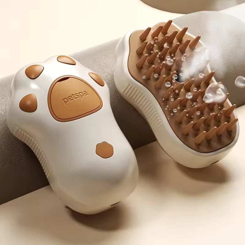 HoppiPet™ SteamSpa Pro 3-in-1 Electric Mist & Massage Brush