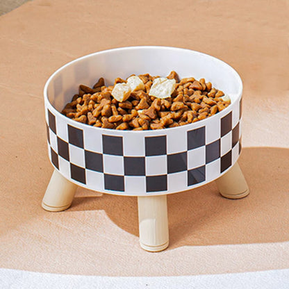 HoppiPet™ ChicDine Elevated Anti-Slip Patterned Pet Bowl