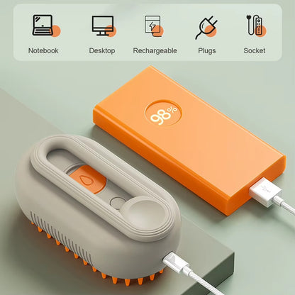 HoppiPet™ SteamSpa 3-in-1 Electric Grooming Brush