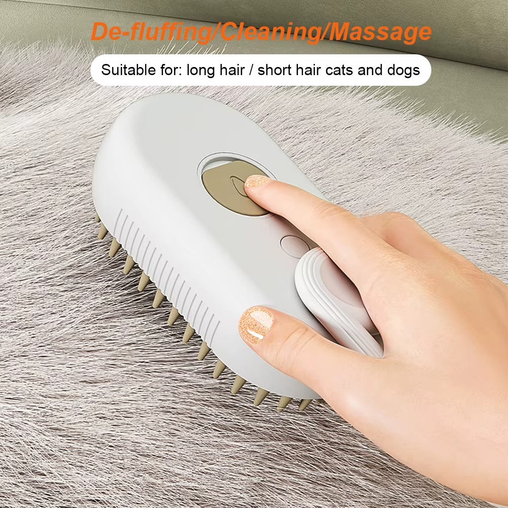 HoppiPet™ SteamSpa 3-in-1 Electric Grooming Brush