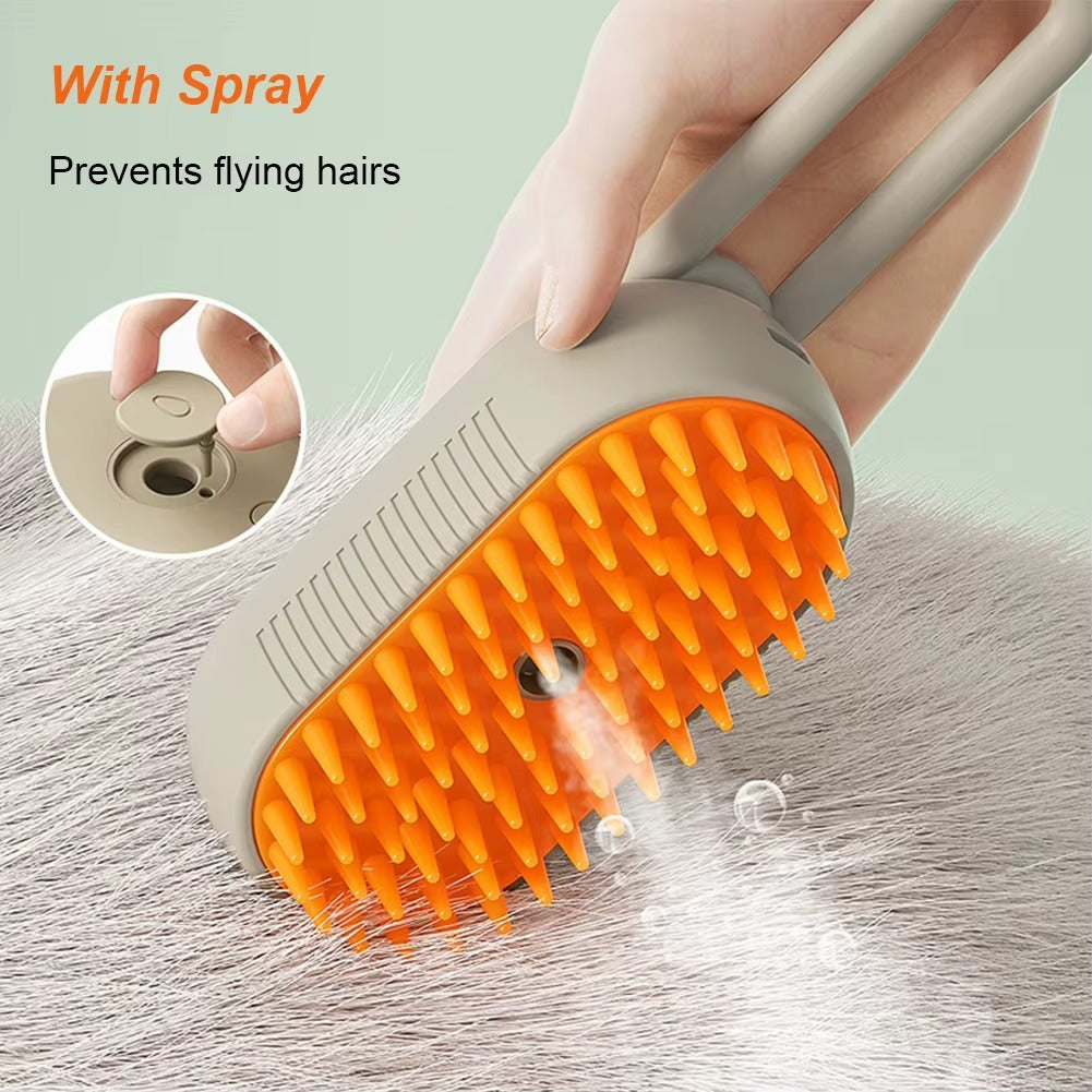 HoppiPet™ SteamSpa 3-in-1 Electric Grooming Brush