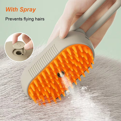 HoppiPet™ SteamSpa 3-in-1 Electric Grooming Brush