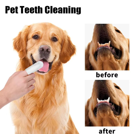 HoppiPet™ FreshSmile™ Pet Teeth Cleaning Finger Wipes (50 Pcs)