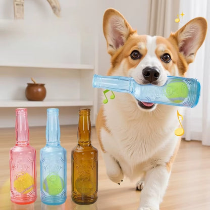 HoppiPet™ BrewPaws 2-in-1 Interactive Squeaky Bottle Toy