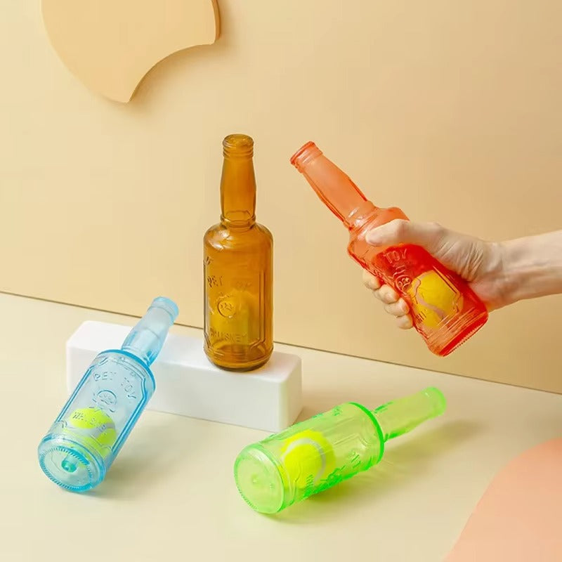 HoppiPet™ BrewPaws 2-in-1 Interactive Squeaky Bottle Toy