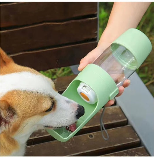 HoppiPet™ AdventureBottle 2-in-1 Portable Hydration Station
