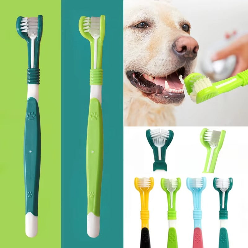 HoppiPet™ TripleClean 3-Sided Dental Care Toothbrush