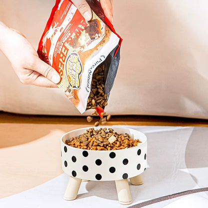 HoppiPet™ ChicDine Elevated Anti-Slip Patterned Pet Bowl