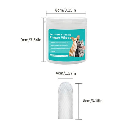 HoppiPet™ FreshSmile™ Pet Teeth Cleaning Finger Wipes (50 Pcs)