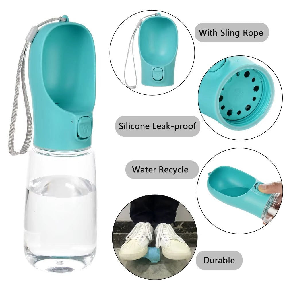 HoppiPet™ HydroPaw Leak-Proof Portable Travel Water Bottle